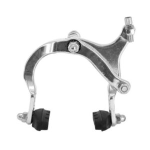 ÉTRIER FREIN VTT/CITY V-BRAKE ALU ARGENT (1 ROUE) 110MM COMPATIBLE GARDE-BOUE