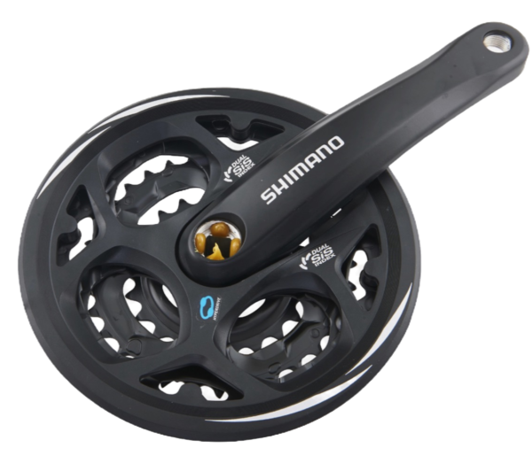 PÉDALIER VTT SHIMANO 7/8V ALTUS NOIR 170MM 42-32-22 (BOÎTIER 123MM)