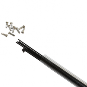 RAYON INOX NOIR TÊTE COUDÉE 2,3MM 234MM (13G) AVEC ÉCROU (À L'UNITÉ)