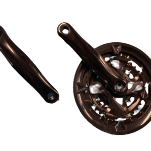PEDALIER VTT TRIPLE 42-32-22 ARGENT L150 AVEC PARE CHAINE BOITIER 118-122MM